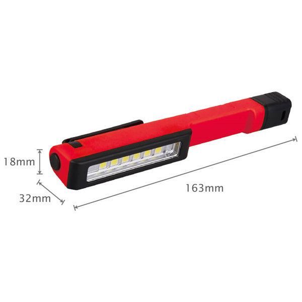 ABS Red Portable COB Pen Work Light with Magnetic